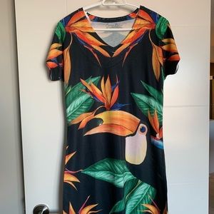 Toucan print Summer Dress made in Brazil